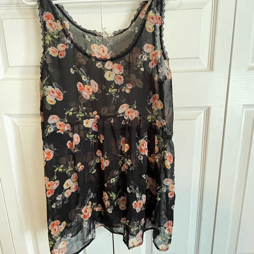 Flowing babydoll tank top